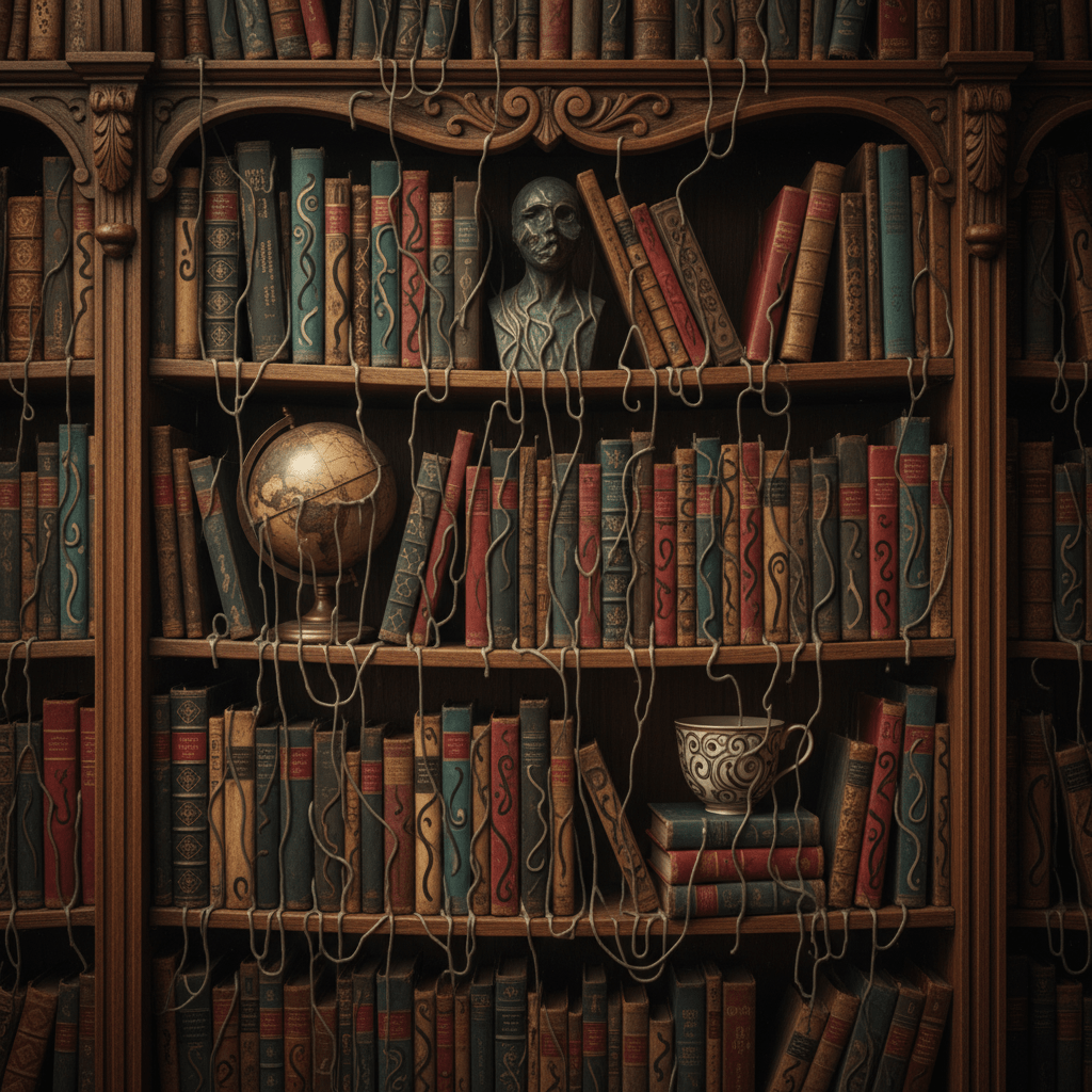 A bookshelf full of books

Description automatically generated