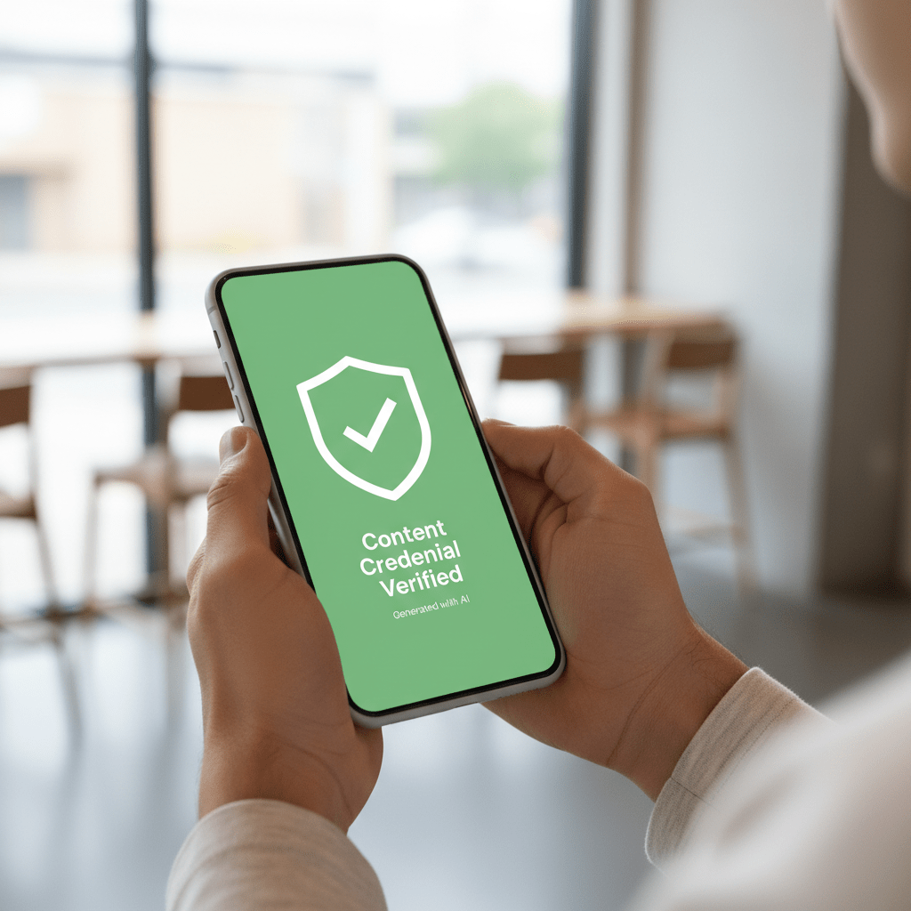 A person holding a phone

Description automatically generated